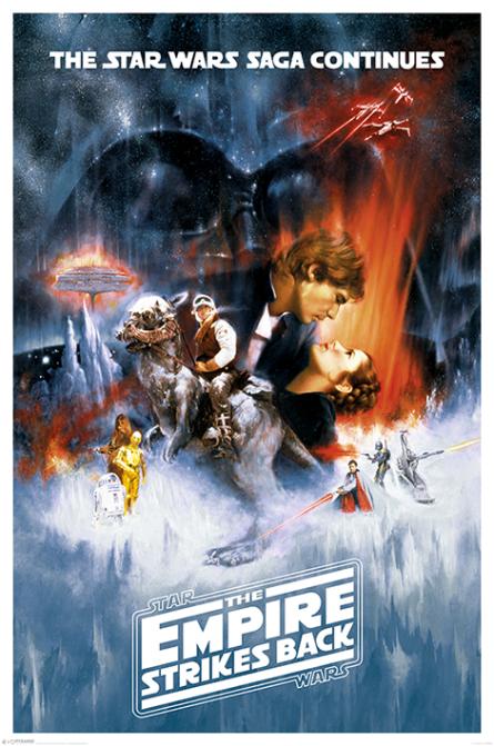 Зоряні війни: Імперія Завдає Удару У Відповідь / Star Wars The Empire Strikes Back (One Sheet) (ps-001778) Постер/Плакат - Стандартний (61x91.5см)