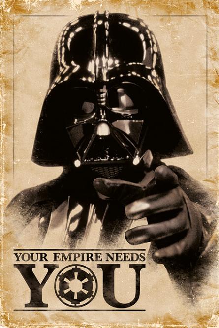 Зоряні Війни (Дарт Вейдер) / Star Wars (Your Empire Needs You) (ps-00204) Постер/Плакат - Стандартний (61x91.5см)