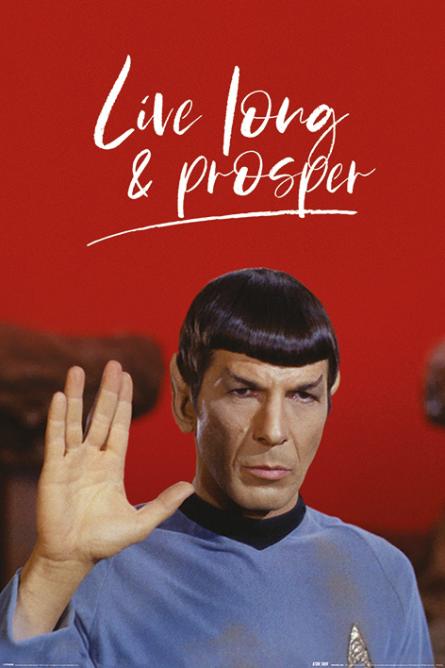 Зоряний Шлях (Живи Довго І Процвітай) / Star Trek (Live Long and Prosper) (ps-001744) Постер/Плакат - Стандартний (61x91.5см)