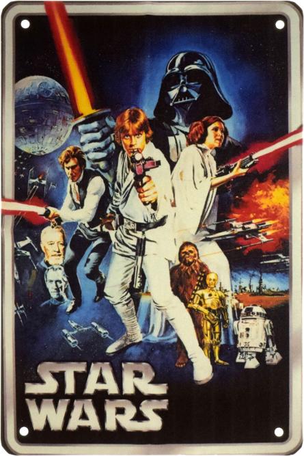 Зоряні Війни: Нова Надія / Star Wars A New Hope (One Sheet) (ms-003159) Металева табличка - 20x30см