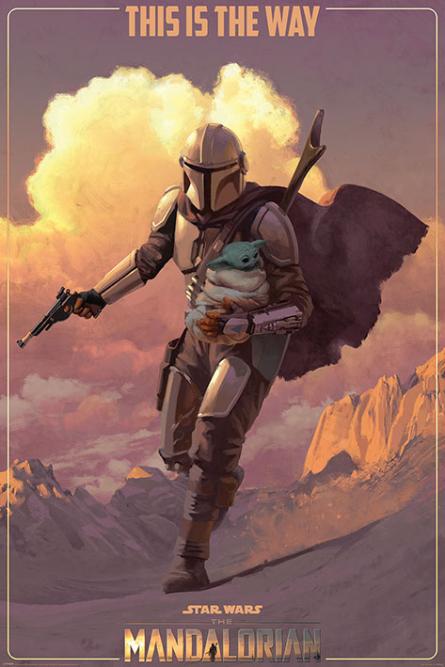 Звёздные Войны: Мандалорец (В Бегах) / Star Wars: The Mandalorian (On The Run) (ps-002603) Постер/Плакат - Стандартный (61x91.5см)