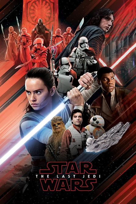 Зоряні Війни: Останні Джедаї (Червоний Монтаж) / Star Wars: Episode VIII - The Last Jedi (Red Montage)  (ps-00208) Постер/Плакат - Стандартний (61x91.5см)