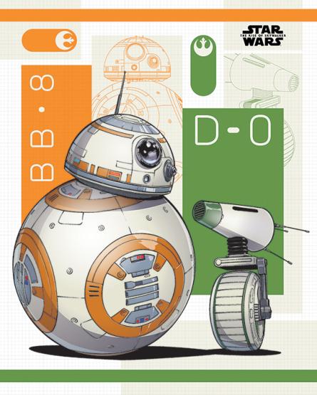 Звёздные Войны: Скайуокер. Восход (BB-8 и D-0) / Star Wars: The Rise of Skywalker (BB-8 and D-0) (ps-002138) Постер/Плакат - Мини (40x50см)