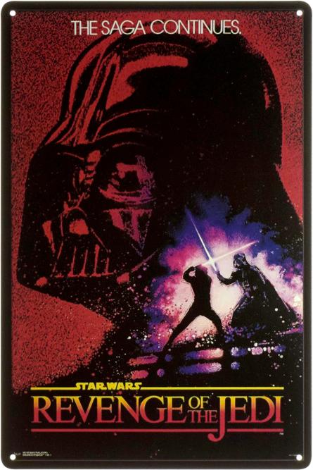Звёздные Войны / Star Wars - Revenge Of The Jedi (ms-003018) Металлическая табличка - 20x30см